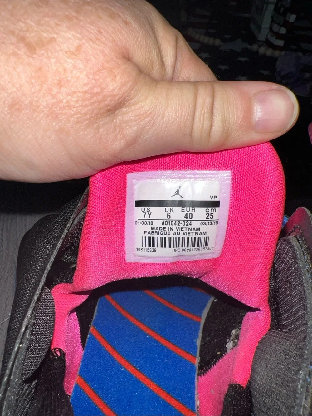Air Jordan Why Not Zer0.1 PHD AO1042-024 Boys 7Y Men’s 7 Black Pink Blue